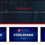 Sekcia vzdelávania na webe brokera TopForex