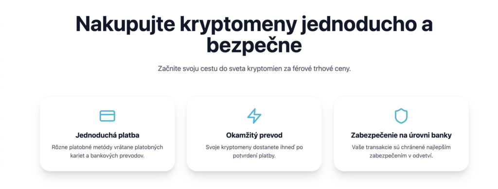 Zobrazenie webovej stránky brokera: crypto4me.eu
Nákup kryptomien
